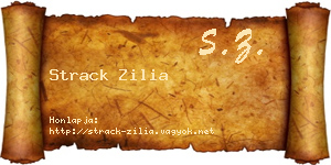 Strack Zilia névjegykártya